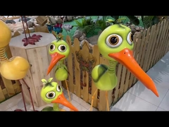 Сад металла утюга ODM орнаментирует птицу Handmade металла большую зеленую